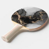 Zilver & Goud Marmeren Steen Tafeltennisbatje (Voorkant Gekanteld)
