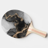 Zilver & Goud Marmeren Steen Tafeltennisbatje (Zijkant)