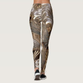 Zilver Goud Metaal-effect Leggings (Achterkant)