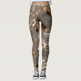 Zilver Goud Metaal-effect Leggings