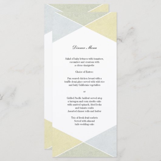 Zilver Goud Metaal Kijk Industrieel Chique Menu (Voorkant / Achterkant)