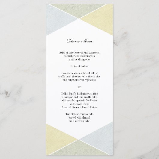 Zilver Goud Metaal Kijk Industrieel Chique Menu (Voorkant)