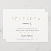 Zilver & goud moderne repetitie dineruitnodigingen kaart (Voorkant / Achterkant)