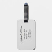 Zilver Goud Monogram Naam Bagagelabel (Achterkant verticaal)