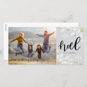 Zilver & Goud Noel | Foto Kerstkaart (Voorkant / Achterkant)