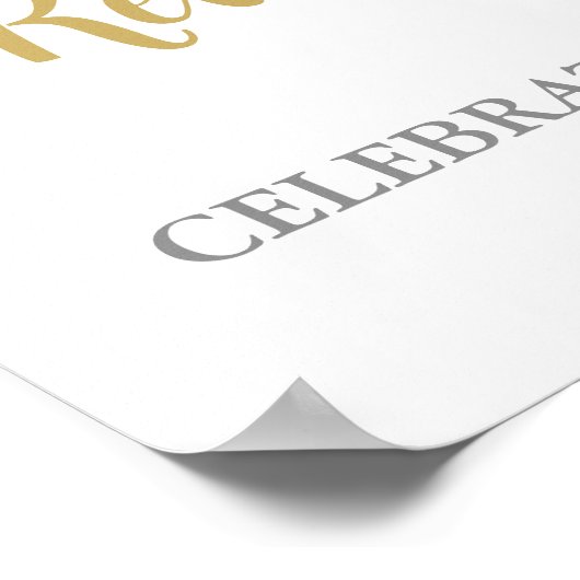 Zilver Goud Pensioen Partij Custom 18x24 Poster (Hoek)