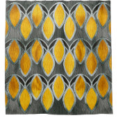 Zilver, goud, siergewassen, bladeren, elegant patr douchegordijn (Voorkant)