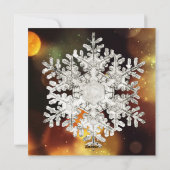 Zilver & Goud Sneeuwvlok Kristal Glans Feestdagenkaart (Achterkant)