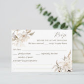 Zilver, Goud & Wit Quinceañera RSVP (Staand voorkant)