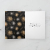 Zilver Goud Zwarte Kerstviering  Kaart (Binnen)