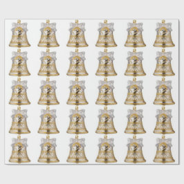 Zilver Gouden Bell Wit Inpakpapier