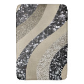 Zilver Gouden Golf Glitter Glam 1 Badmat (Voorkant Verticaal)