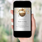 Zilver gouden kerstballen sterren vintage kerstfee kaart