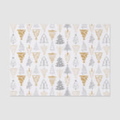 Zilver & Gouden Kerstboom Tissue Paper Tissuepapier (Voorkant)