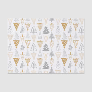 Zilver & Gouden Kerstboom Tissue Paper Tissuepapier