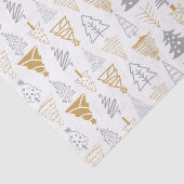 Zilver & Gouden Kerstboom Tissue Paper Tissuepapier (Detail)