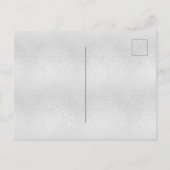 Zilver goudglitter stof elegant bruiloft uitnodiging briefkaart (Achterkant)