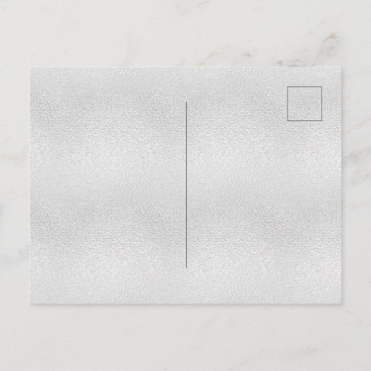 Zilver goudglitter stof elegant bruiloft uitnodiging briefkaart (Achterkant)