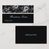 Zilver Gray Floral Visitekaartje (Voorkant / Achterkant)