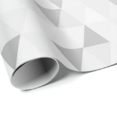 Zilver Grey Geometric Diamonds Vorm Cadeaupapier (Rol Hoek)