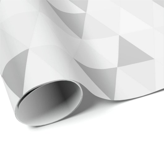 Zilver Grey Geometric Diamonds Vorm Cadeaupapier (Rol Hoek)
