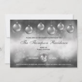 Zilver Grey Kerstmis Baubles kerst Kaart (Achterkant)