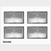 Zilver Grey Ocean Product Labels Glitter Stars (Vel)