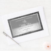 Zilver Grey Ocean Product Labels Glitter Stars (Envelop)