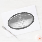 Zilver Grey Ocean Product Labels Glitter Stars (Envelop)