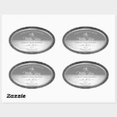 Zilver Grey Ocean Product Labels Glitter Stars (Vel)