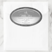 Zilver Grey Ocean Product Labels Glitter Stars (Tas)