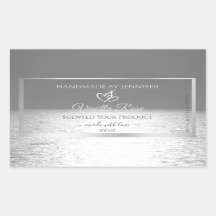 Zilver Grey Ocean Sunset Product Packaging Labels