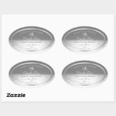 Zilver Grey Ocean Sunset Product Packaging Labels (Vel)