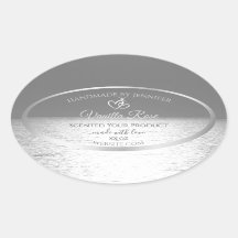 Zilver Grey Ocean Sunset Product Packaging Labels
