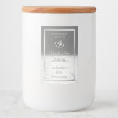 Zilver Grey Ocean Sunset Product Packaging Labels Voedselcontainer Etiket (Voorkant)