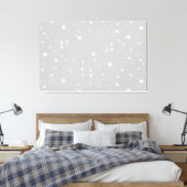 Zilver Grey Starlight Canvas Afdruk (Insitu (Slaapkamer))