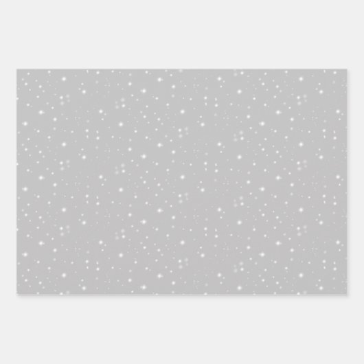 Zilver Grey Starlight Inpakpapier Vel (Voorkant 3)