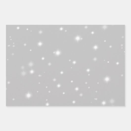 Zilver Grey Starlight Inpakpapier Vel (Voorkant)