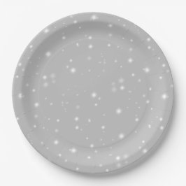 Zilver Grey Starlight Papieren Bordje
