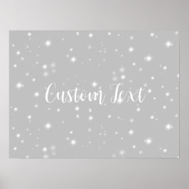 Zilver Grey Starlight Poster
