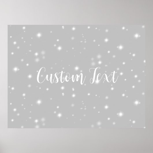 Zilver Grey Starlight Poster (Voorkant)