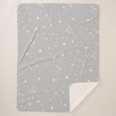 Zilver Grey Starlight Sherpa Deken (Voorkant)