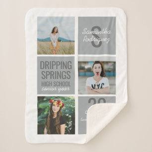 Zilver Grijs 3-Foto Fun Boxes Jaar Sherpa Deken