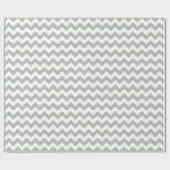 Zilver grijs Chevron Zigzag Wrapping Paper Cadeaupapier (Vlak)