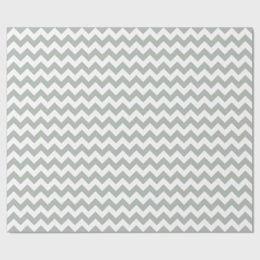 Zilver grijs Chevron Zigzag Wrapping Paper Cadeaupapier (Vlak)