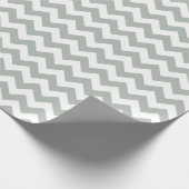 Zilver grijs Chevron Zigzag Wrapping Paper Cadeaupapier (Hoek)