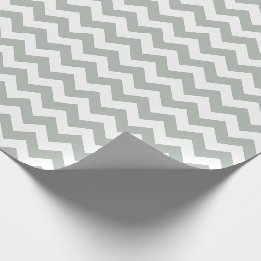 Zilver grijs Chevron Zigzag Wrapping Paper Cadeaupapier (Hoek)