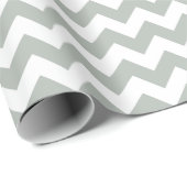 Zilver grijs Chevron Zigzag Wrapping Paper Cadeaupapier (Rol Hoek)