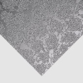 Zilver grijs elegant metaal Succulent Patroon Tissuepapier (Detail)