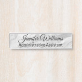 Zilver, grijs en wit gekleurd Bord voor randnaam Deurbordje (Voorkant)